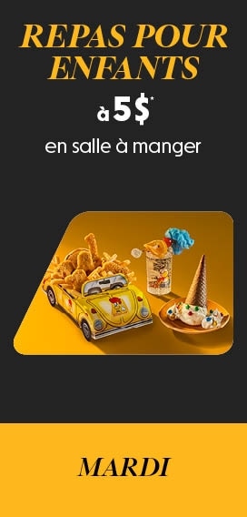 Promo repas pour enfants